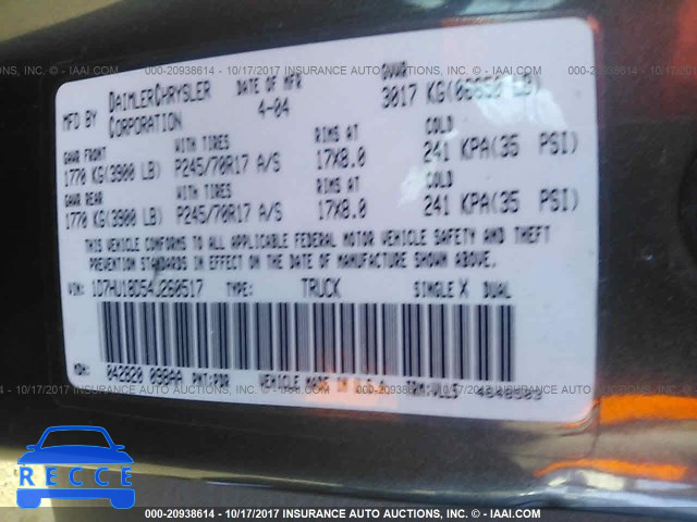 2004 Dodge RAM 1500 1D7HU18D54J260517 image 8