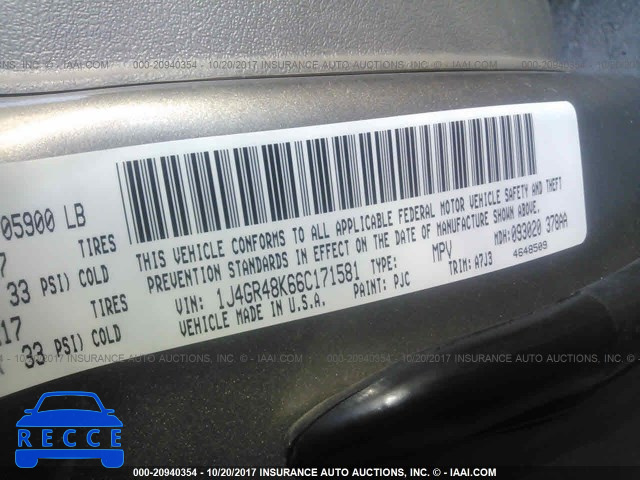 2006 Jeep Grand Cherokee 1J4GR48K66C171581 image 8