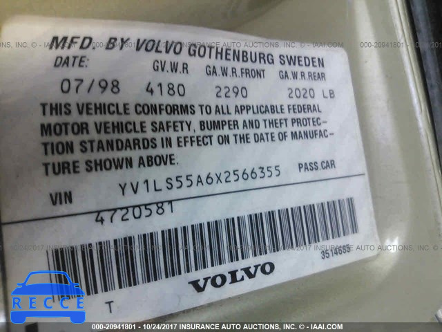 1999 Volvo S70 YV1LS55A6X2566355 image 8