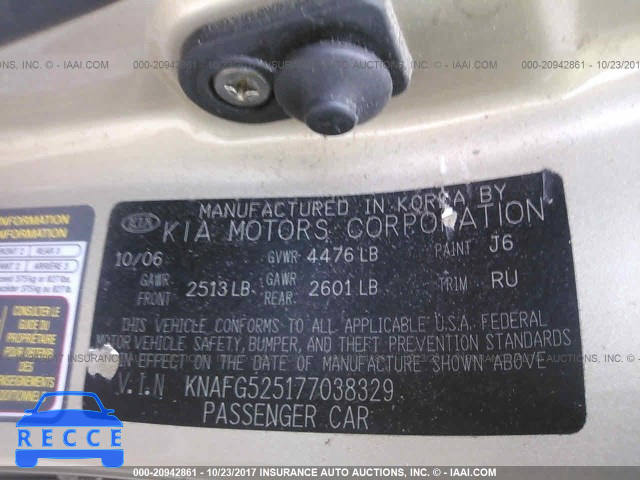 2007 KIA Rondo KNAFG525177038329 image 8