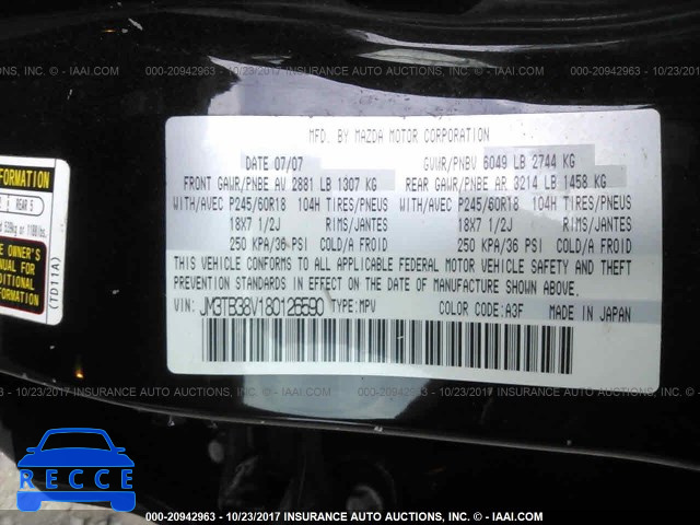 2008 Mazda CX-9 JM3TB38V180126590 image 8