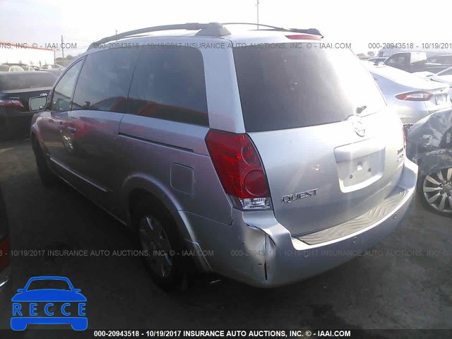 2006 Nissan Quest S/SE/SL 5N1BV28U46N101708 image 2