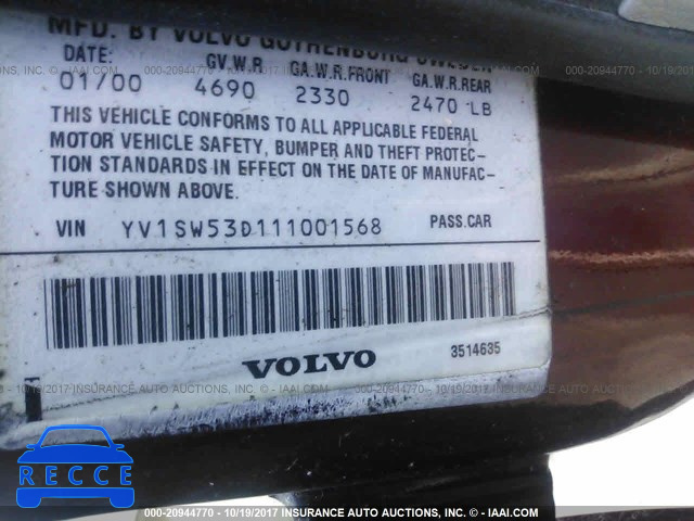 2001 Volvo V70 T5 TURBO YV1SW53D111001568 image 8