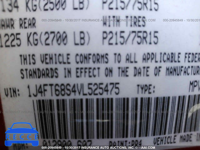 1997 Jeep Cherokee SPORT 1J4FT68S4VL525475 image 8