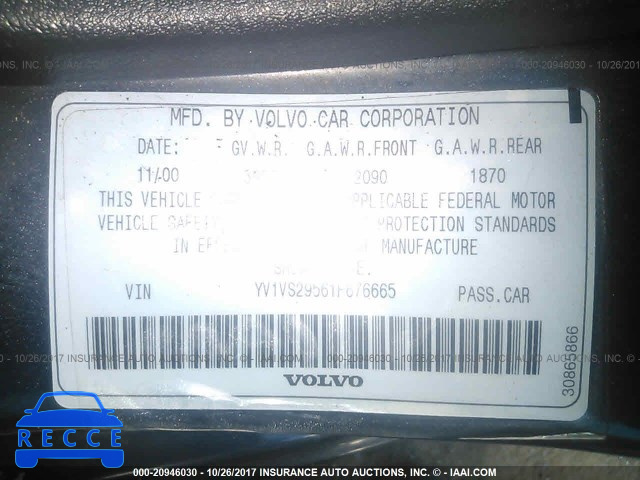 2001 VOLVO S40 1.9T YV1VS29561F676665 image 8