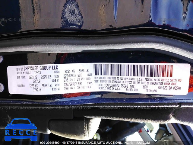 2014 Jeep Cherokee SPORT 1C4PJLAB0EW175608 image 8