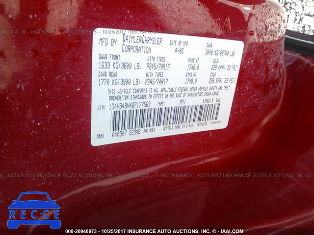 2006 Dodge Durango SLT 1D4HB48NX6F177569 image 8