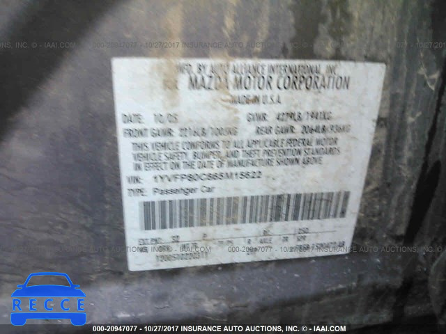 2006 Mazda 6 1YVFP80C865M15622 image 8