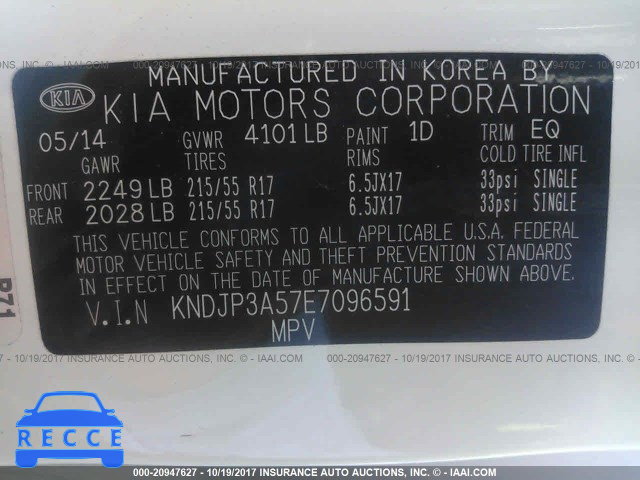 2014 KIA Soul KNDJP3A57E7096591 image 8