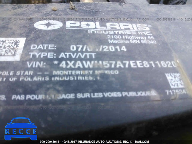 2014 Polaris Ranger 4XAWH57A7EE811620 зображення 9