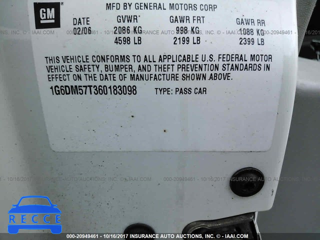 2006 Cadillac CTS 1G6DM57T360183098 image 8