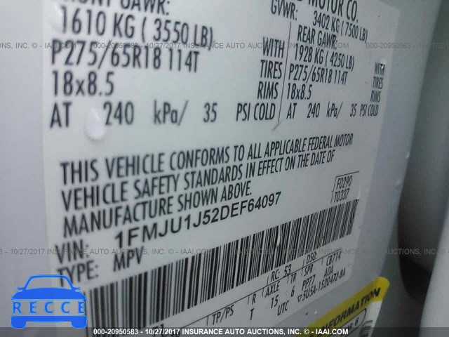 2013 Ford Expedition XLT/KING RANCH 1FMJU1J52DEF64097 image 8