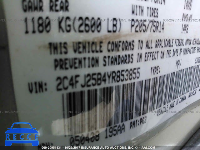 2000 Chrysler Voyager 2C4FJ25B4YR853855 image 8
