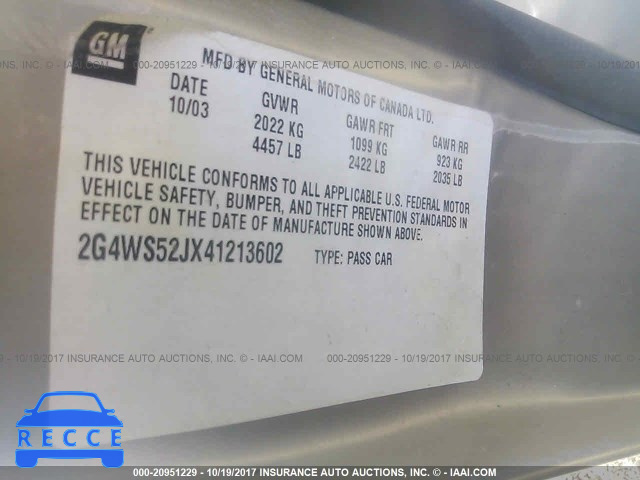 2004 Buick Century 2G4WS52JX41213602 image 8