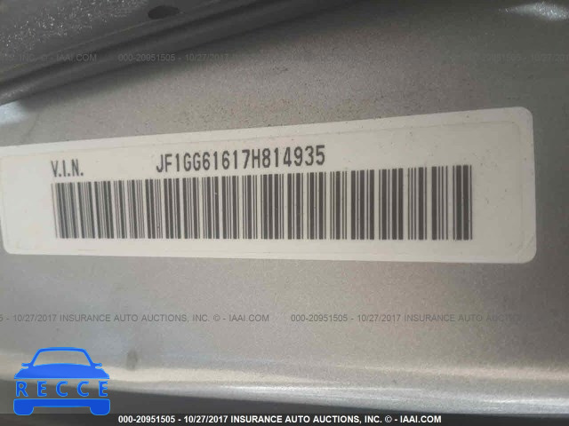2007 Subaru Impreza 2.5I JF1GG61617H814935 image 8