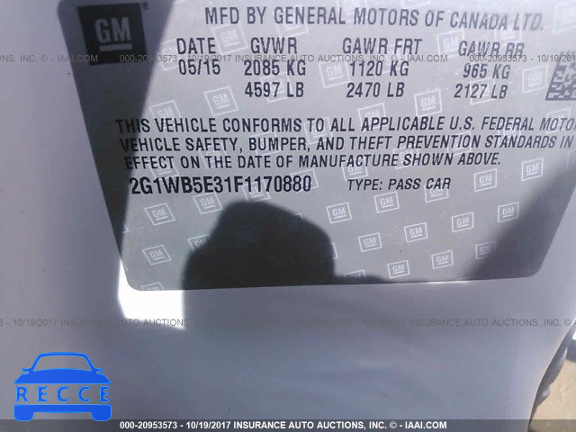 2015 Chevrolet Impala Limited 2G1WB5E31F1170880 image 8