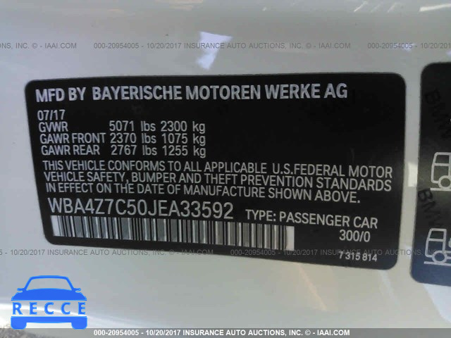 2018 BMW 440XI WBA4Z7C50JEA33592 зображення 8