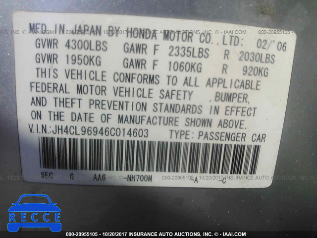 2006 Acura TSX JH4CL96946C014603 image 8