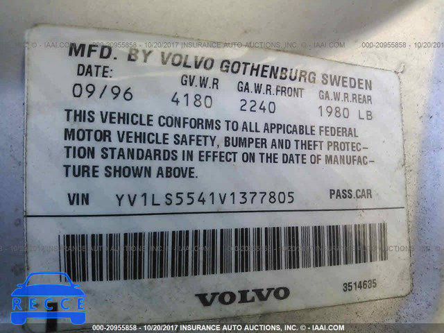 1997 Volvo 850 YV1LS5541V1377805 image 8