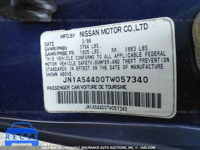 1996 Nissan 240SX SE JN1AS44D0TW057340 зображення 8