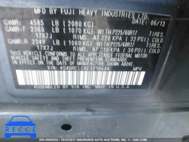 2014 Subaru Outback 2.5I LIMITED 4S4BRCLC8E3210644 image 8