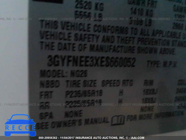 2014 Cadillac SRX LUXURY COLLECTION 3GYFNEE3XES660052 зображення 8