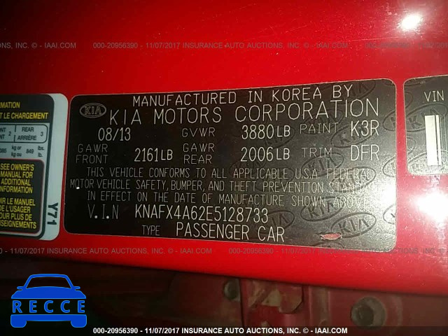 2014 KIA Forte KNAFX4A62E5128733 image 8