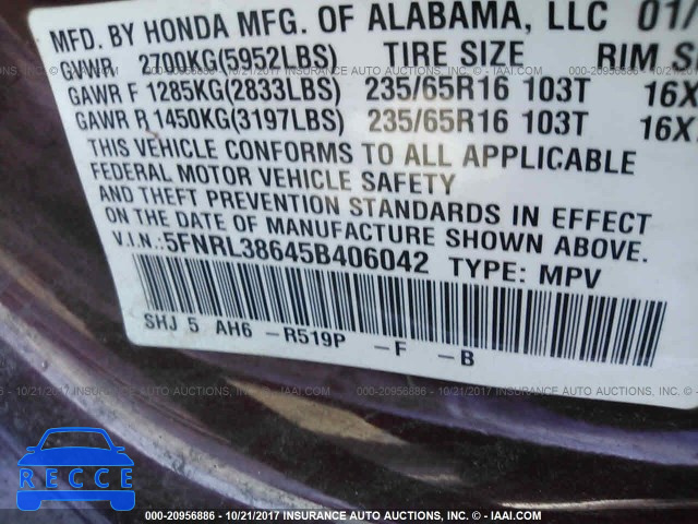 2005 Honda Odyssey 5FNRL38645B406042 image 8