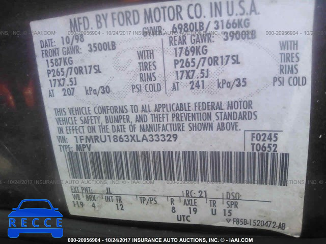 1999 Ford Expedition 1FMRU1863XLA33329 image 8