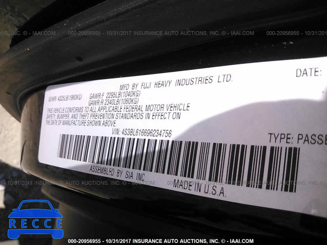 2009 Subaru Legacy 2.5I 4S3BL616696234756 image 8