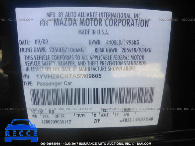 2010 Mazda 6 I 1YVHZ8CH7A5M09605 image 8
