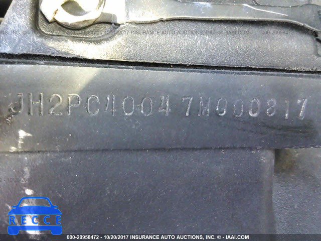 2007 Honda CBR600 RR JH2PC40047M000817 зображення 9