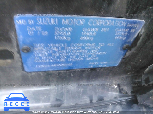 2004 Suzuki Aerio JS2RD61H745251177 image 8