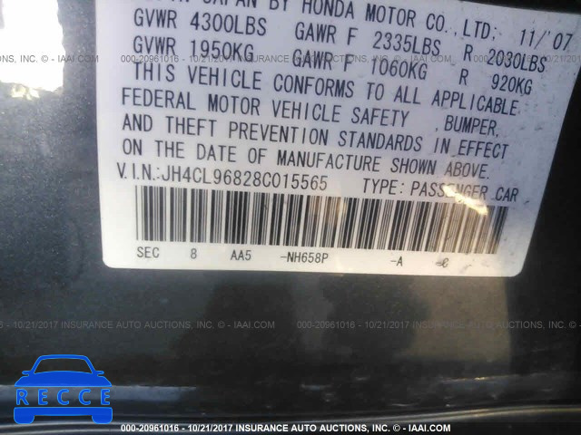 2008 Acura TSX JH4CL96828C015565 image 8