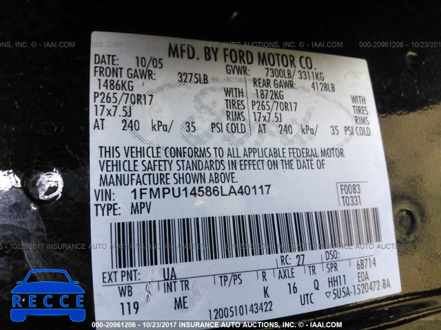 2006 Ford Expedition 1FMPU14586LA40117 image 8