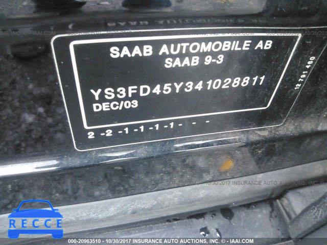 2004 Saab 9-3 ARC YS3FD45Y341028811 зображення 8