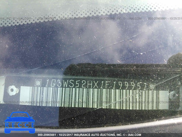 2001 Oldsmobile Intrigue GL 1G3WS52HX1F199951 зображення 8