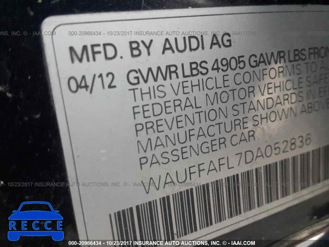 2013 Audi A4 PREMIUM PLUS WAUFFAFL7DA052836 image 8