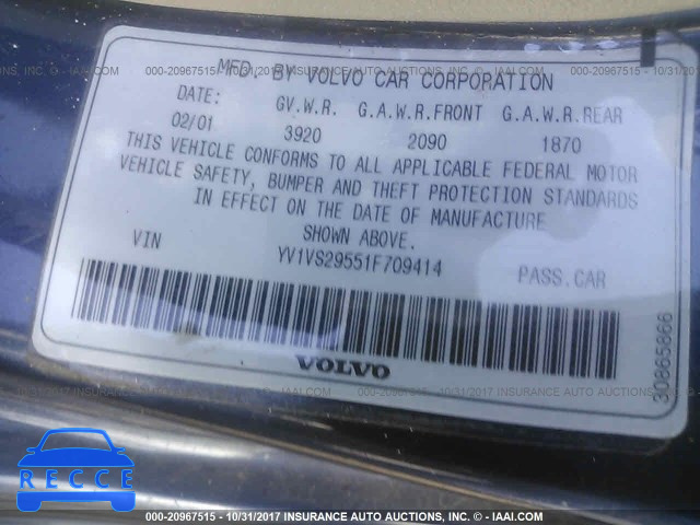 2001 Volvo S40 1.9T YV1VS29551F709414 image 8