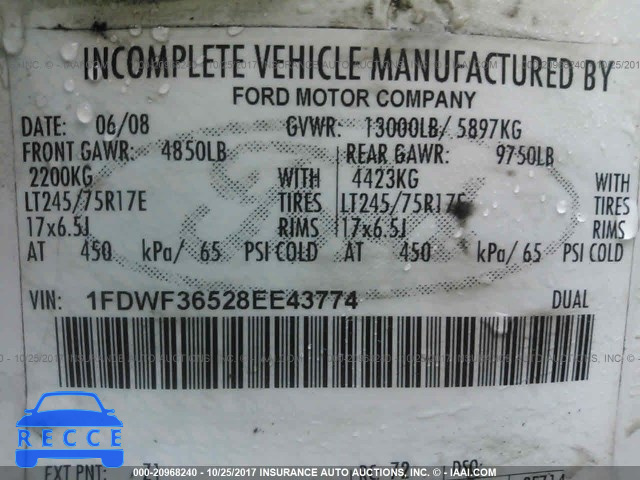 2008 Ford F350 SUPER DUTY 1FDWF36528EE43774 image 8