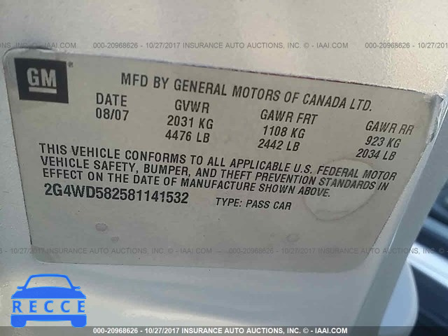 2005 Buick Lacrosse CX 2G4WC532051202114 image 8