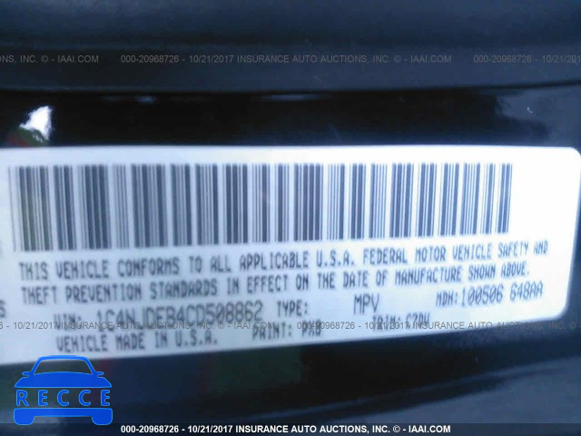 2012 Jeep Compass LATITUDE 1C4NJDEB4CD508862 image 8