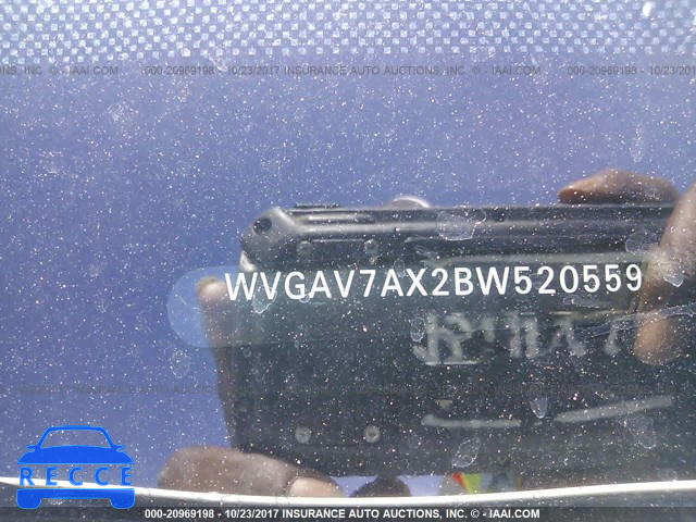 2011 Volkswagen Tiguan S/SE/SEL WVGAV7AX2BW520559 зображення 8