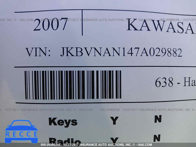 2007 Kawasaki VN1500 N1 JKBVNAN147A029882 image 9