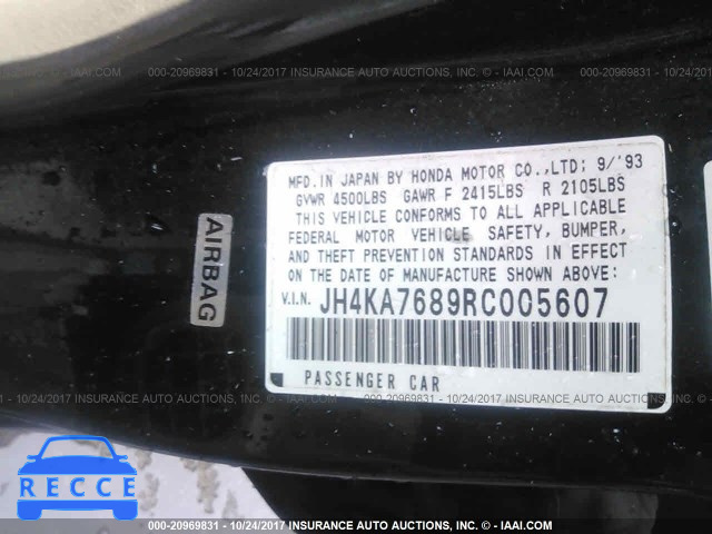 1994 ACURA LEGEND GS JH4KA7689RC005607 image 8