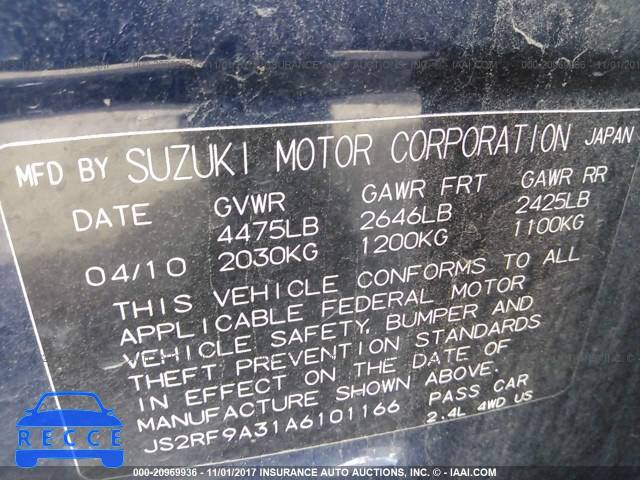 2010 Suzuki Kizashi SE JS2RF9A31A6101166 Bild 8