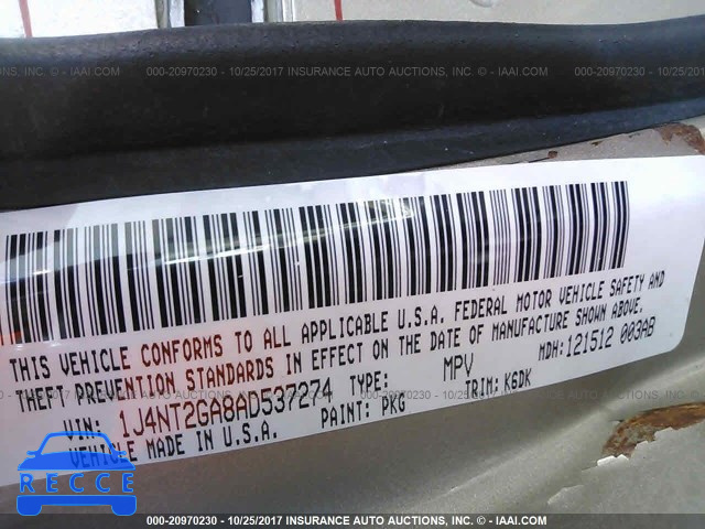 2010 Jeep Patriot SPORT 1J4NT2GA8AD537274 Bild 8