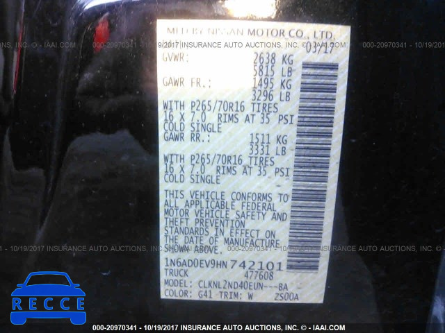 2017 NISSAN FRONTIER 1N6AD0EV9HN742101 image 8