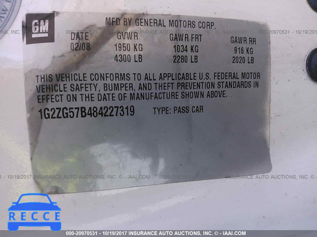 2008 Pontiac G6 1G2ZG57B484227319 image 8