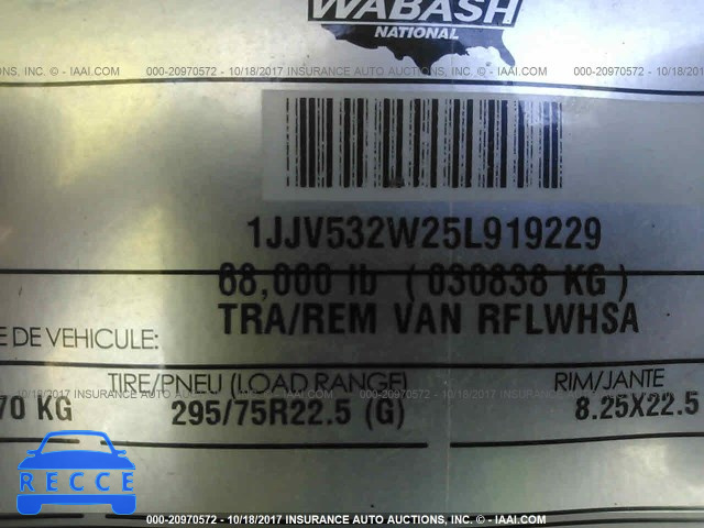 2005 WABASH NATIONAL CORP VAN 1JJV532W25L919229 image 9